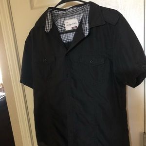 Black casual button up